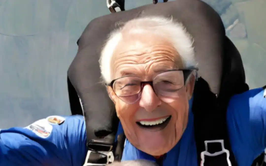 Le Saut en Parachute à 90 ans : Un Bond Audacieux vers le Bien-être et l’Accomplissement